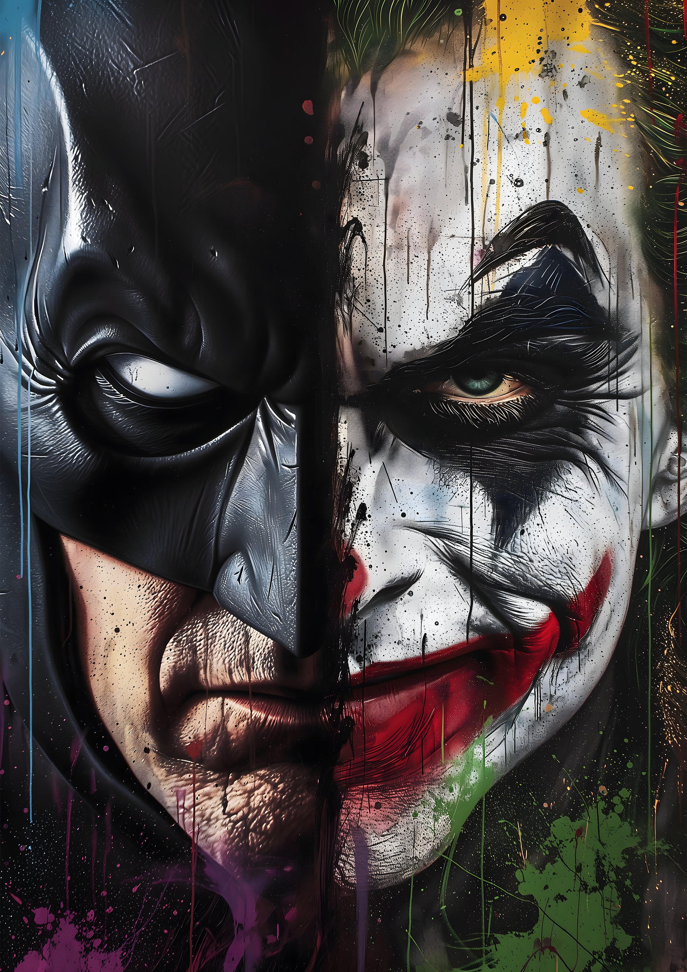 Joker vs Batman 2 metal poster artwork